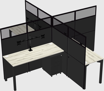 Quad office cubicles