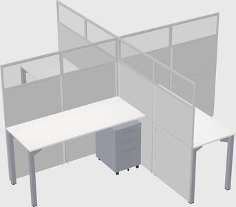 Quad office cubicles