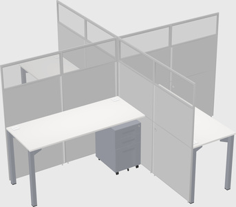 Quad office cubicles