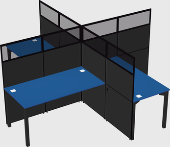 Quad office cubicles