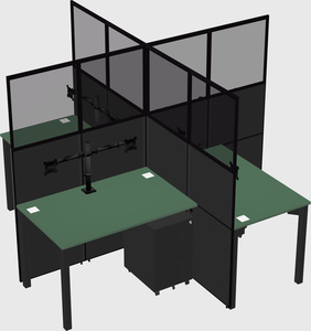 Quad office cubicles