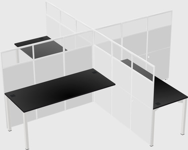 Quad office cubicles