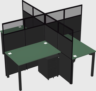 Quad office cubicles