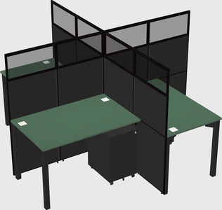 Quad office cubicles
