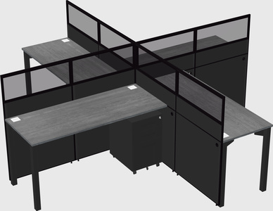 Quad office cubicles