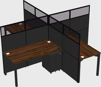 Quad office cubicles
