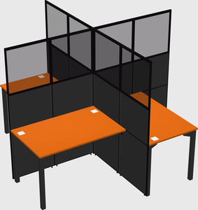 Quad office cubicles