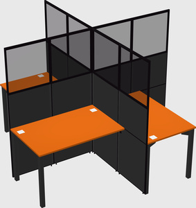 Quad office cubicles