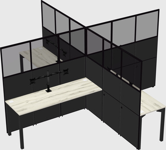 Quad office cubicles