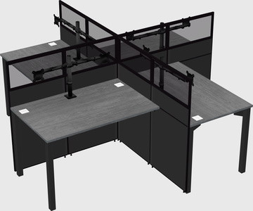 Quad office cubicles
