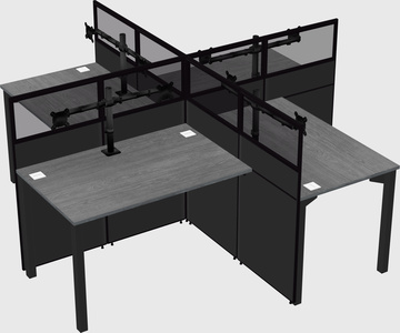 Quad office cubicles