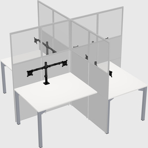 Quad office cubicles
