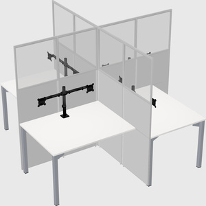 Quad office cubicles