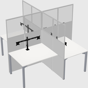 Quad office cubicles