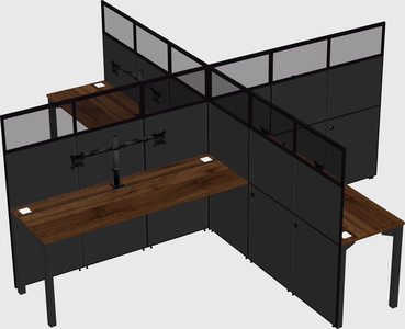 Quad office cubicles
