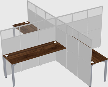 Quad office cubicles