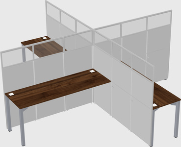 Quad office cubicles