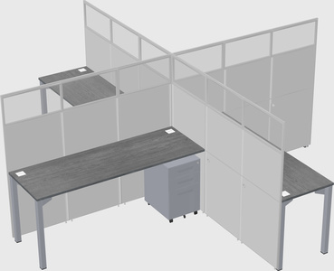 Quad office cubicles