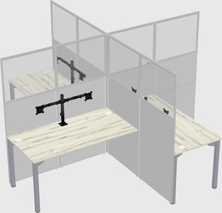 Quad office cubicles
