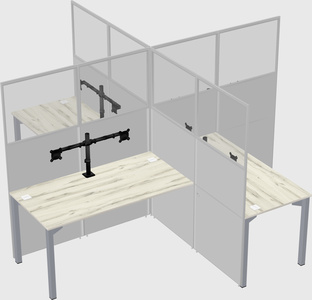 Quad office cubicles