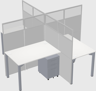 Quad office cubicles