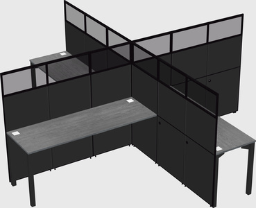 Quad office cubicles