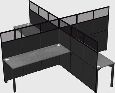 Quad office cubicles