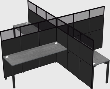 Quad office cubicles