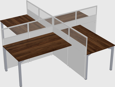 Quad office cubicles
