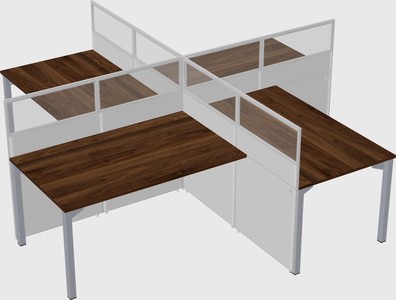 Quad office cubicles
