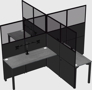 Quad office cubicles