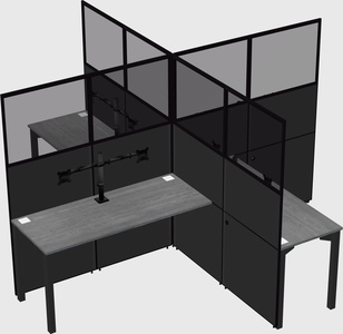 Quad office cubicles