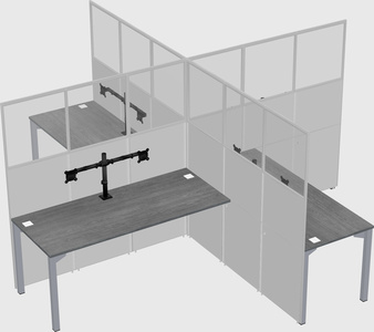 Quad office cubicles