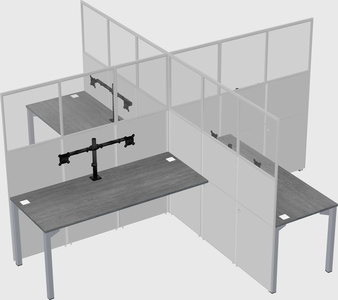 Quad office cubicles
