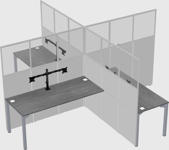 Quad office cubicles