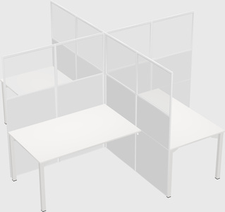 Quad office cubicles