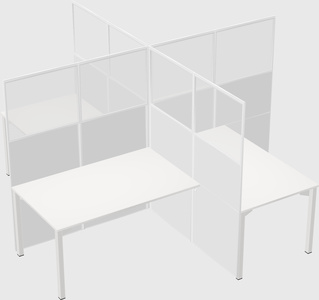 Quad office cubicles