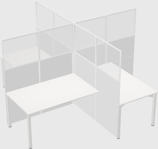 Quad office cubicles