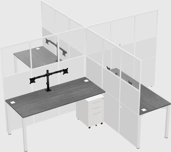 Quad office cubicles
