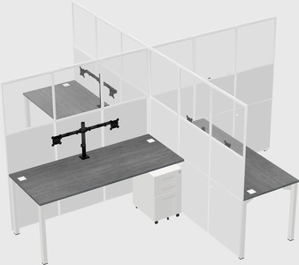 Quad office cubicles