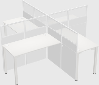Quad office cubicles
