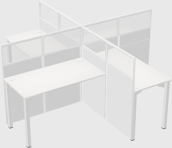 Quad office cubicles
