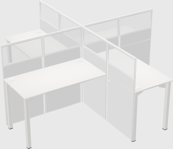 Quad office cubicles