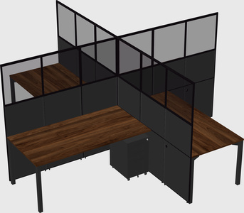 Quad office cubicles