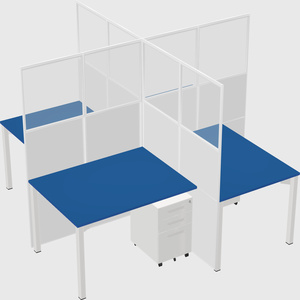 Quad office cubicles