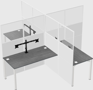 Quad office cubicles