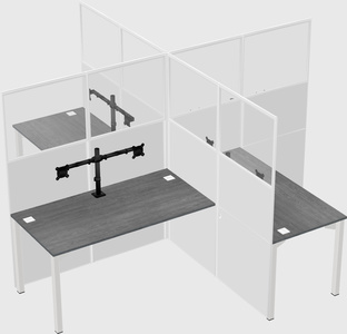 Quad office cubicles