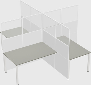 Quad office cubicles