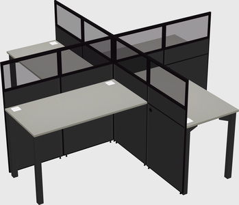 Quad office cubicles