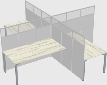 Quad office cubicles